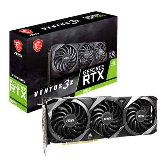 MSI NVIDIA GeForce RTX 3060 12GB VENTUS 3X OC Ampere Graphics Card